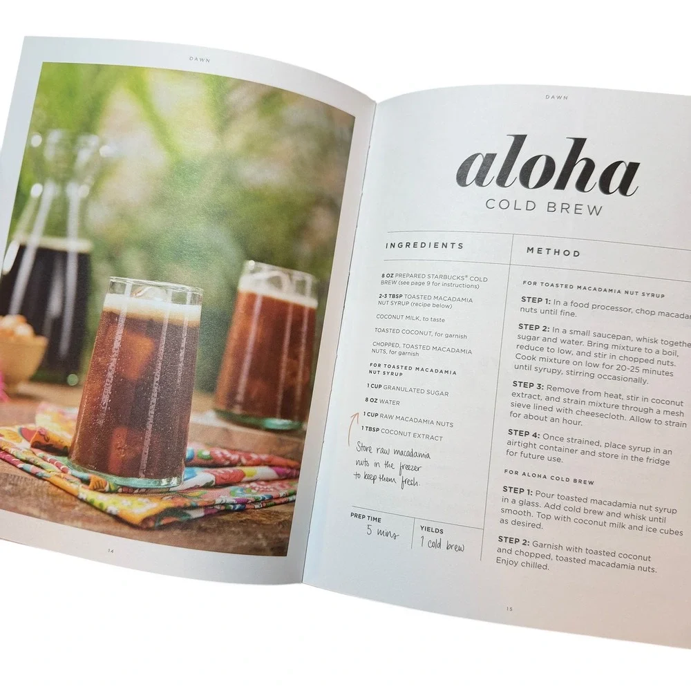Starbucks x Tastemade Coffee Dawn to Dusk Hardcover‎ Recipe Book 2017 Collectors